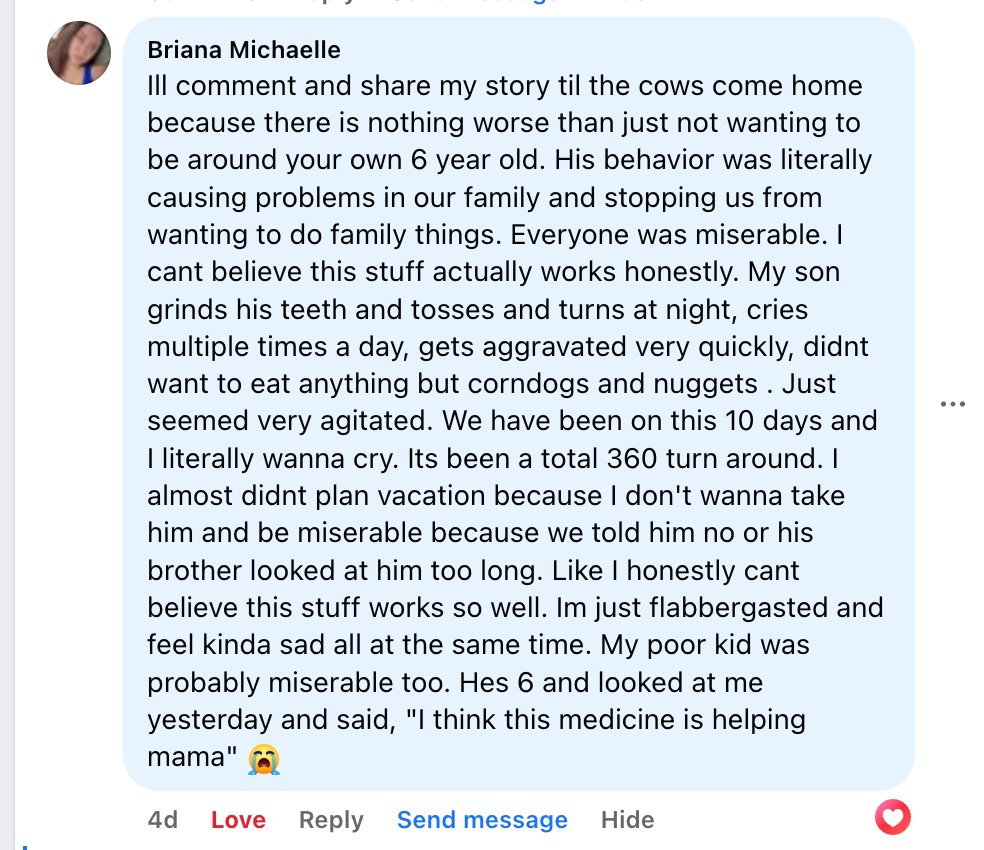 Customer comment