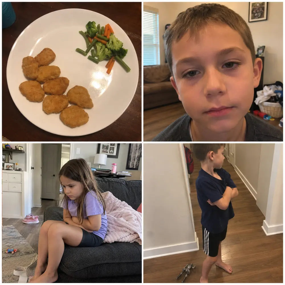 Picky eating - plate with only a few bites taken